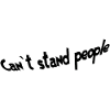 Can't stand people