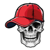 Skull with cap