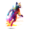 Jogging cat