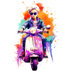 Boy with scooter