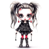 Gothic-Punk-Mädchen