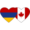 Armenia Canada Flag Heart