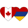 Canada Armenia flag heart