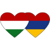 Hungary Armenia Flag Heart
