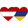 Austria Armenia Flag Heart