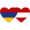 Armenia Austria Flag Heart