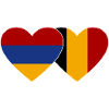Armenia Belgium Flag Heart