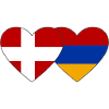 Denmark Armenia Flag Heart