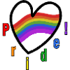 LGBT Heart Pride Rainbow flag