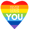 Be You Herz-Regenbogen