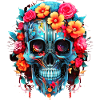 Cyborg Skull Robot Android Sugar Skull