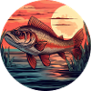 Trout at sunset Atmospheric design