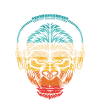 Gorilla Kopfhörer Regenbogen