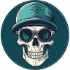 Skull with sunglasses, skull, skeleton