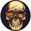 Skull with sunglasses, skull, skeleton