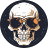Skull with sunglasses, skull, skeleton