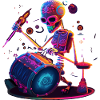 Skeleton Drummer Music Drums
