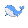 Kawaii Whale - Rorqual bleu