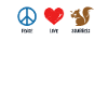 Peace Love Squirrels Squirrel Fuchshörnchen