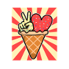 Crème glacée Peace Love