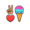 Crème glacée Peace Love