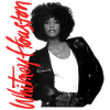 Whitney Houston-foto og signaturrosa
