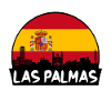 Las Palmas Spania Flagg Skyline Silhouette Travel