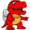 Trex mit Rucksack
