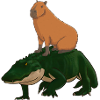 Capybara Alligator