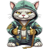 Cute Hip Hop Cat