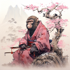Singe samouraï japonais