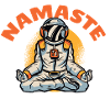 Meditating astronaut, cool, funny