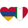 Armenia Italy Flag Heart