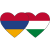 Armenia Hungary Flag Heart