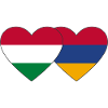 Hungary Armenia Flag Heart