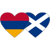 Armenia Scotland Flag Heart