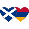 Scotland Armenia Flag Heart