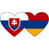 Slovakia Armenia Flag Heart