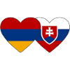 Armenia Slovakia Flag Heart
