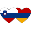 Slovenia Armenia Flag Heart