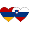 Armenia Slovenia Flag Heart