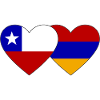 Chile Armenia Flag Heart