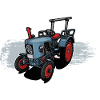 Tracteur classique // Bulldog // Illustration