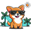 Dog with sunglasses