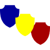 Maler Schild Wappen diagonal