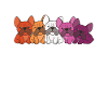 Lesbian Flag Pride LGBTQ Mignon Bouledogue Français