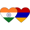 India Armenia Flag Heart