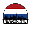 Eindhoven Pays-Bas Flag Skyline Silhouette