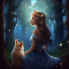 Vue arrière d’une princesse