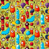 Happy Monsters Pattern